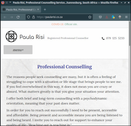 medium size screen design for P Risi by page space design