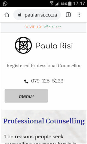 mobile screen design for P Risi by page space design